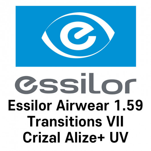 Очковые линзы Essilor Airwear 1.59 Transitions VII Crizal Alize+ UV Очковые линзы Essilor Airwear 1.59 Transitions VII Crizal Alize+ UV